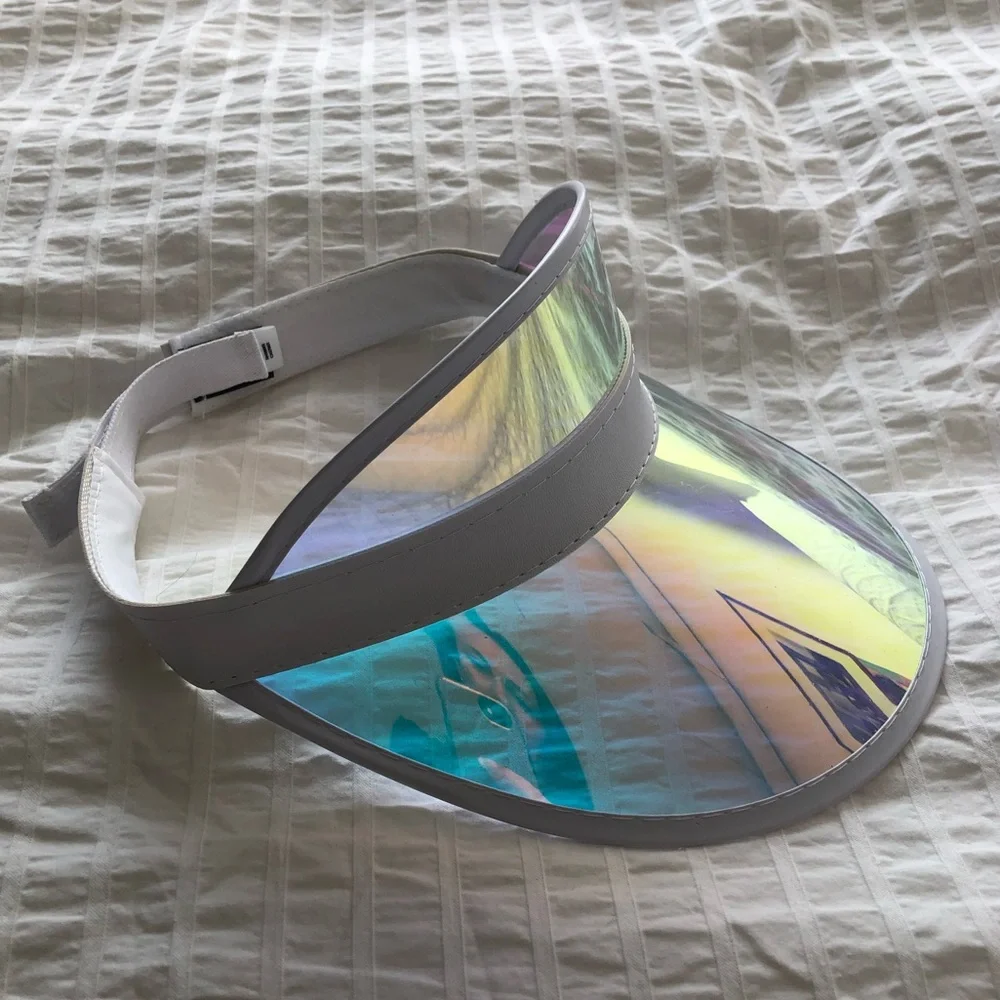 White Adjustable Band Visor - Picture 1 of 7